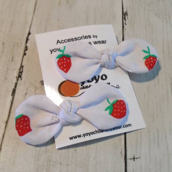 Strawberry Hair Clips for wholesale by Yoyo Children's Wear
