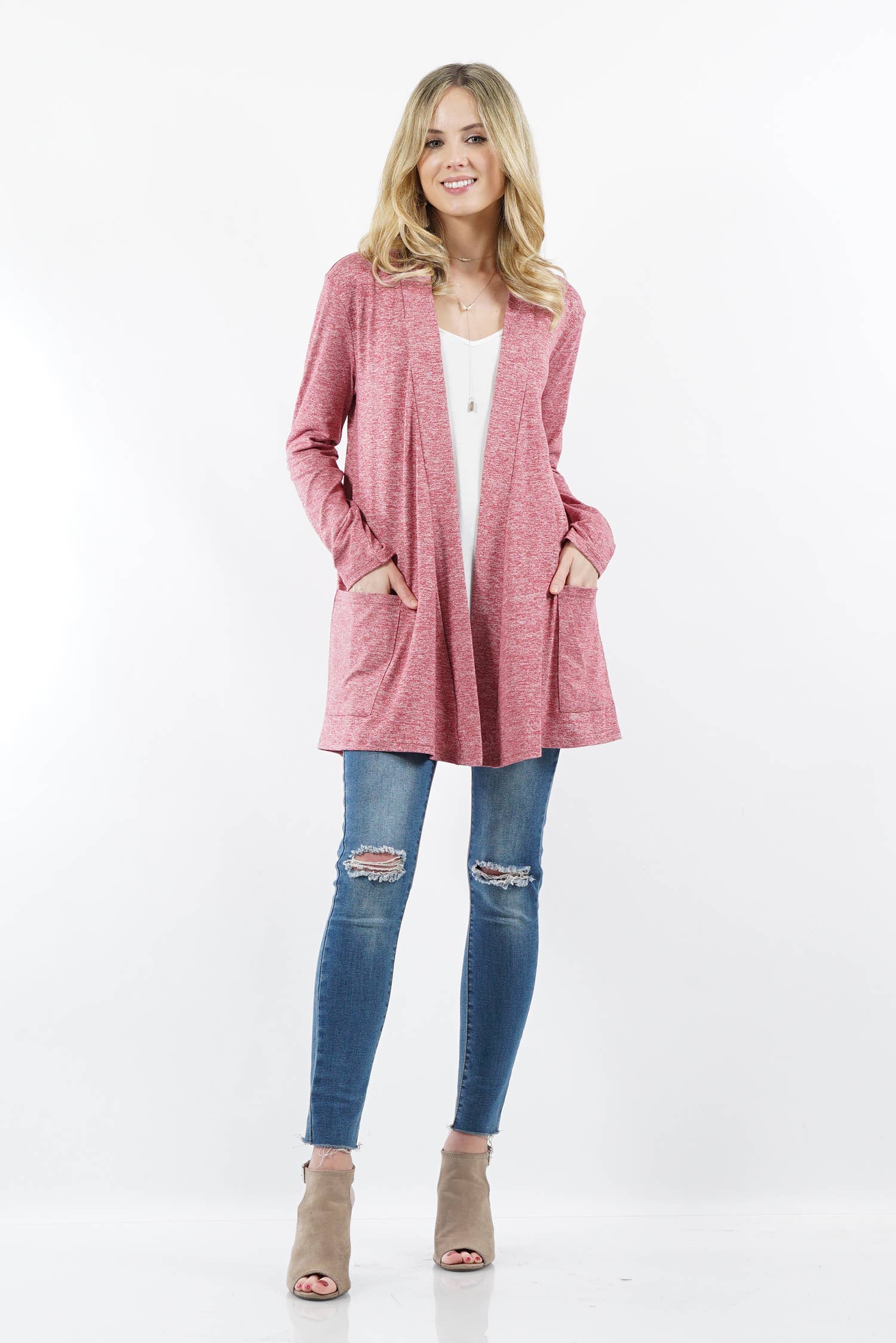 42POPS - Wholesale Cardigan - Women's - ",,...._ Open cardigan w/ slouchy pockets29