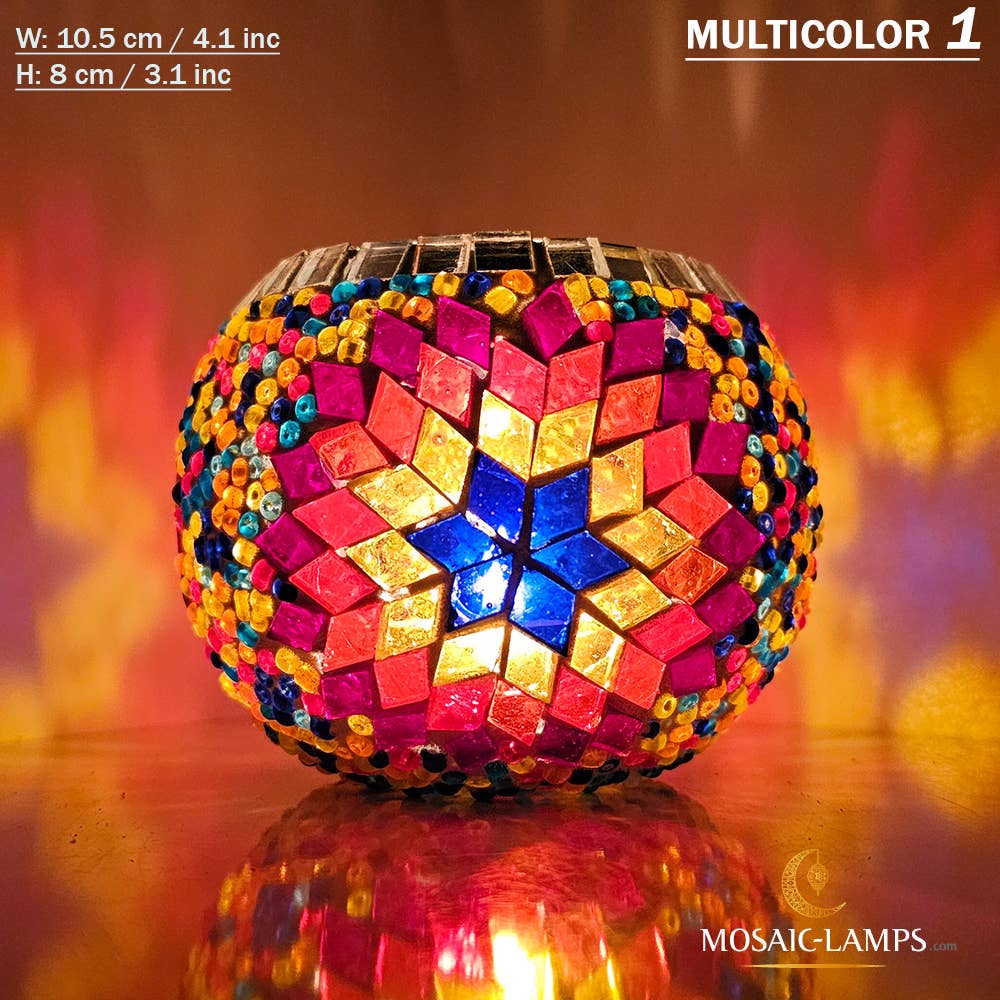 Mosaic Lamps - Wholesale Candle Holder - Turks Color, Turkish Mosaic Candle Holders, Votive Candle12