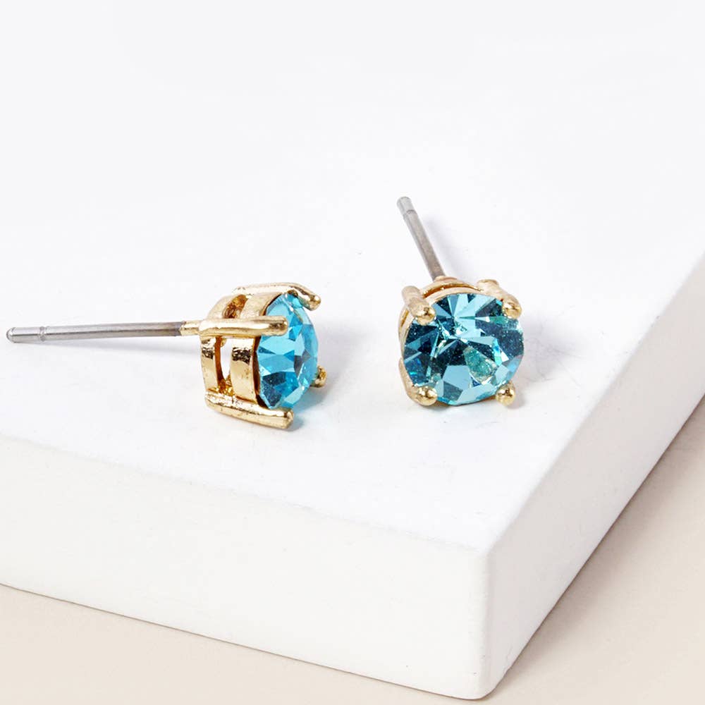 Sensibling Corp. - Wholesale Stud/Post Earrings - 12Pairs - Birthday Stone Cluster Stud Earrings3