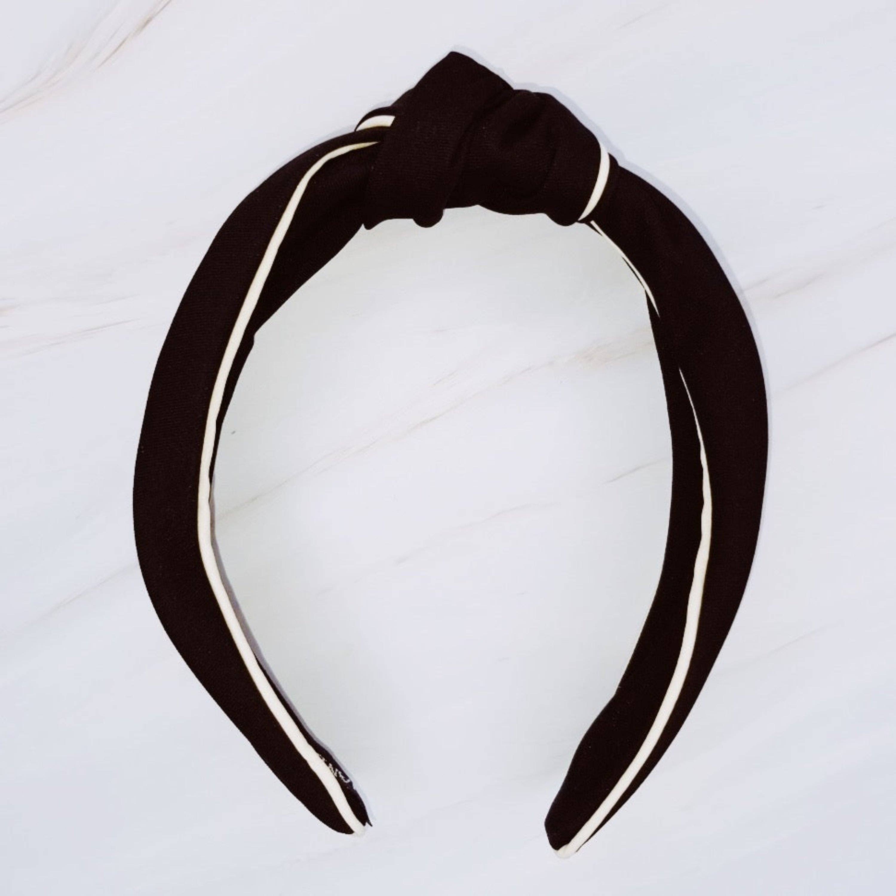 Ellison+Young - Vente Bandeau – femme - Bandeau Préppy à Bordure Tubulaire0