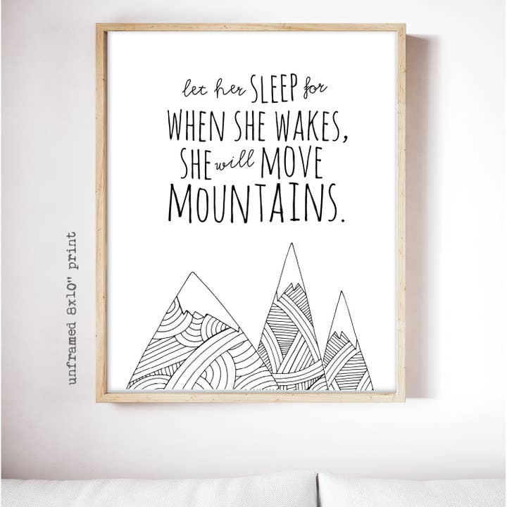 Ela vai mover montanhas - 8x10 Imprimir por atacado de Raincity Prints
