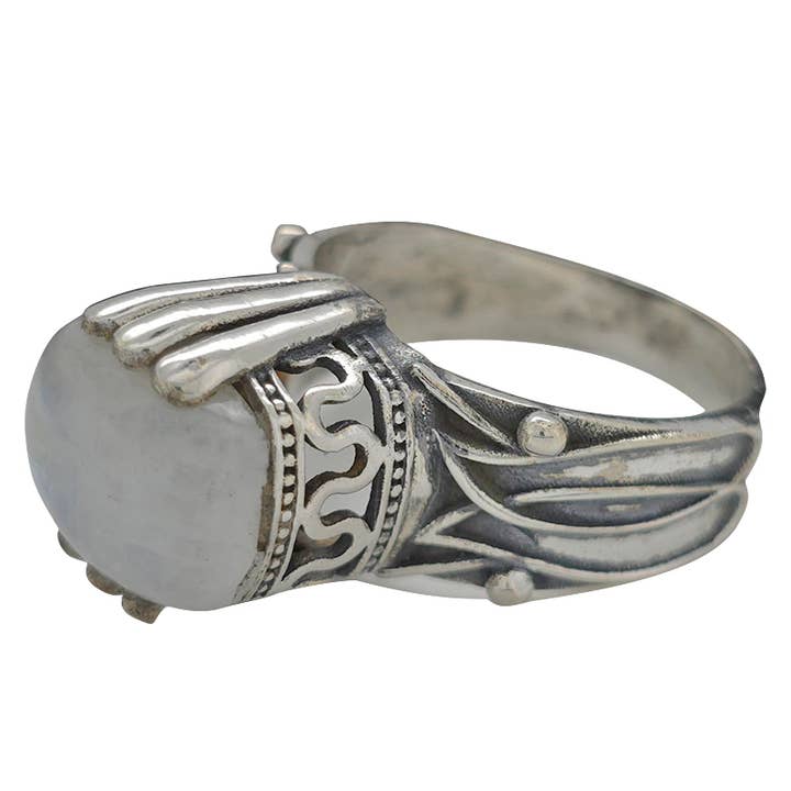 Moonstone Sterling Silver Ring for wholesale by Amberman