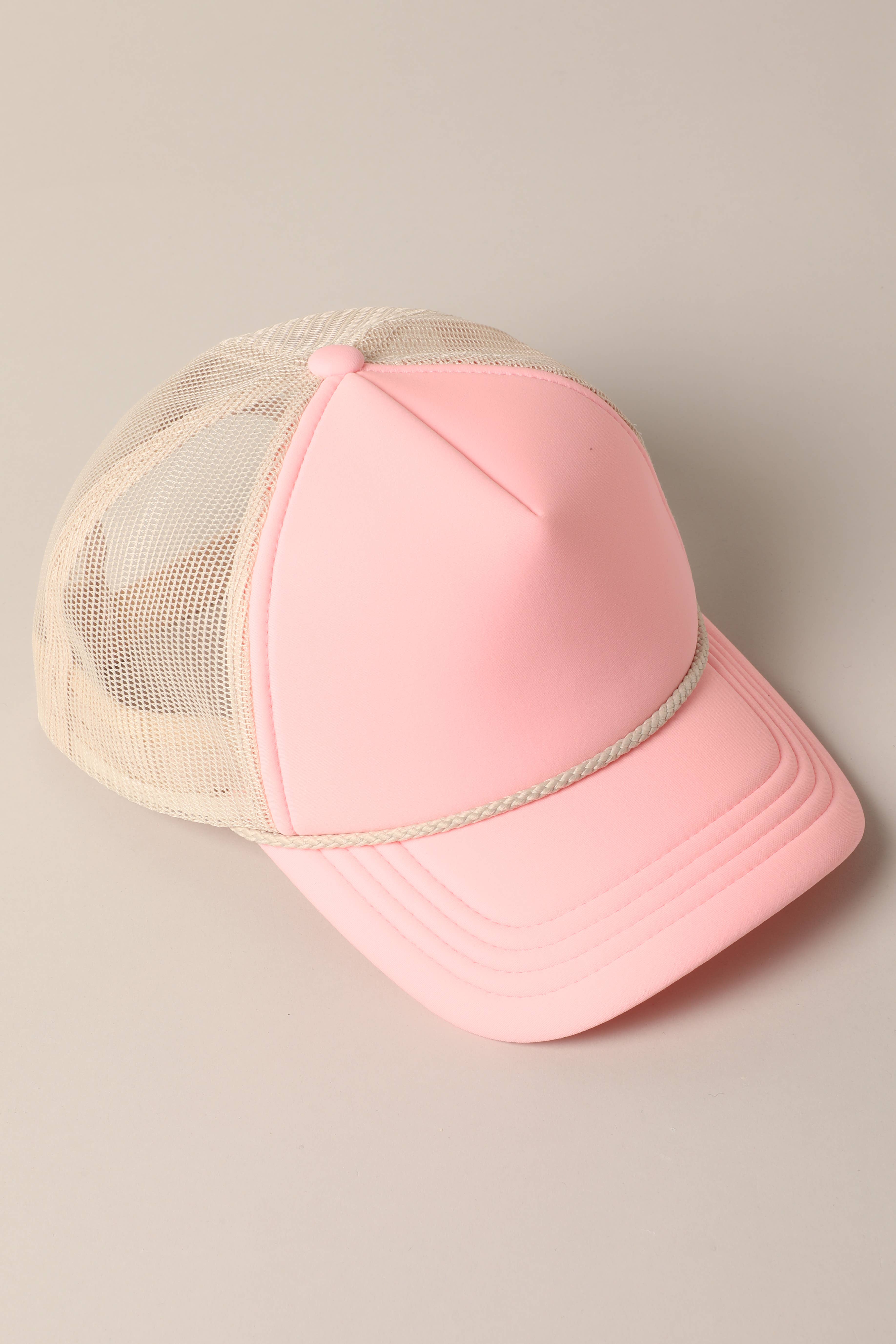 Fashion City – wholesale Trucker hat – Women’s – Plain Foam Rope Mesh Back Trucker Hat 26