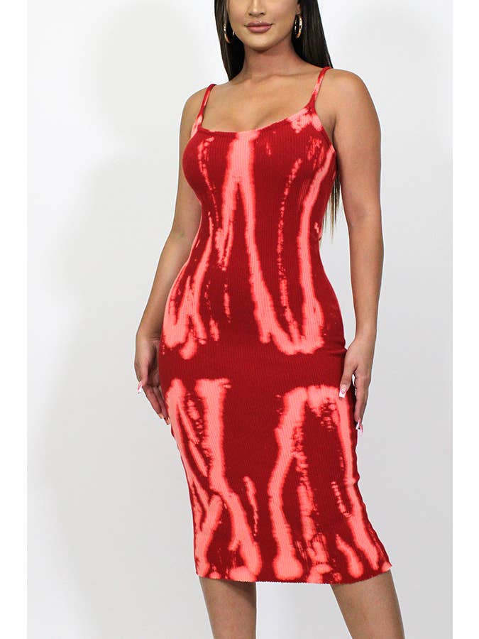 Junie - Wholesale Dress - Women's - TIE-DYE CAMI CALF-LENGTH KNIT DRESS11