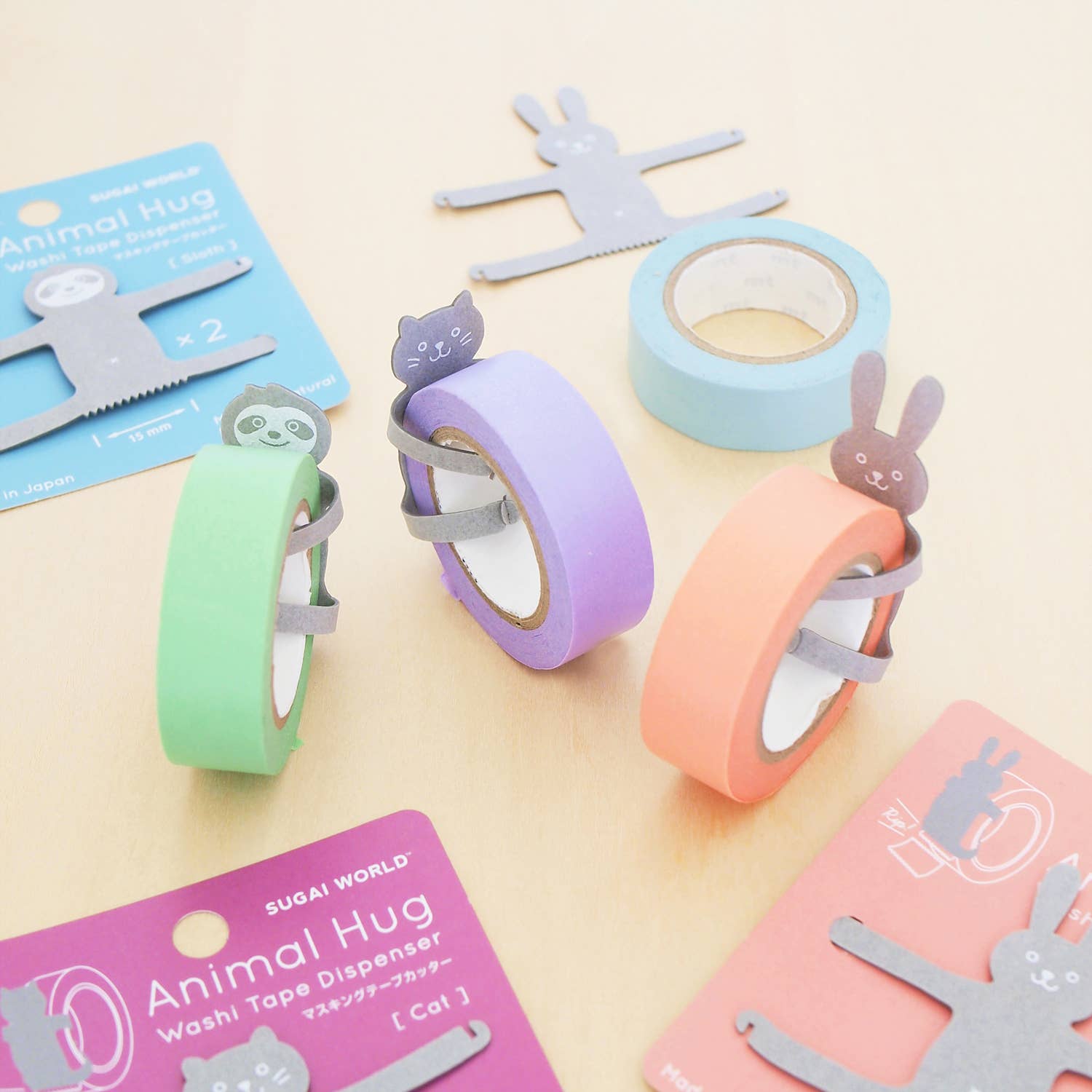 SUGAI WORLD - Wholesale Tape Dispenser - Animal Hug washi tape dispenser1