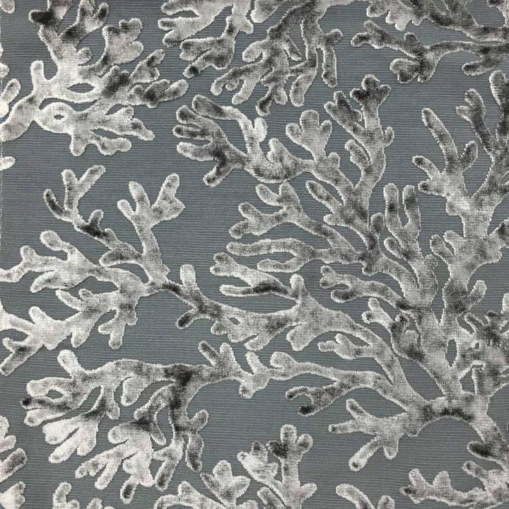 Top Fabric – wholesale Fabric – St. Tropez - Scuba, Coral Pattern Burnout Velvet Upholstery Fabric by the yard.