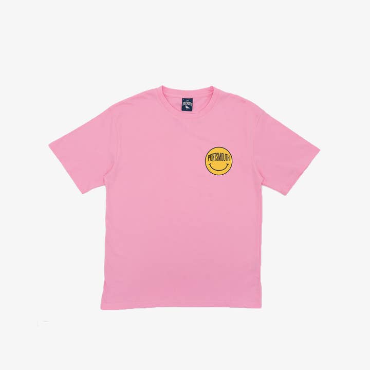 Portsmouth Smiley T-shirt in roze voor wholesale door The Just Brand