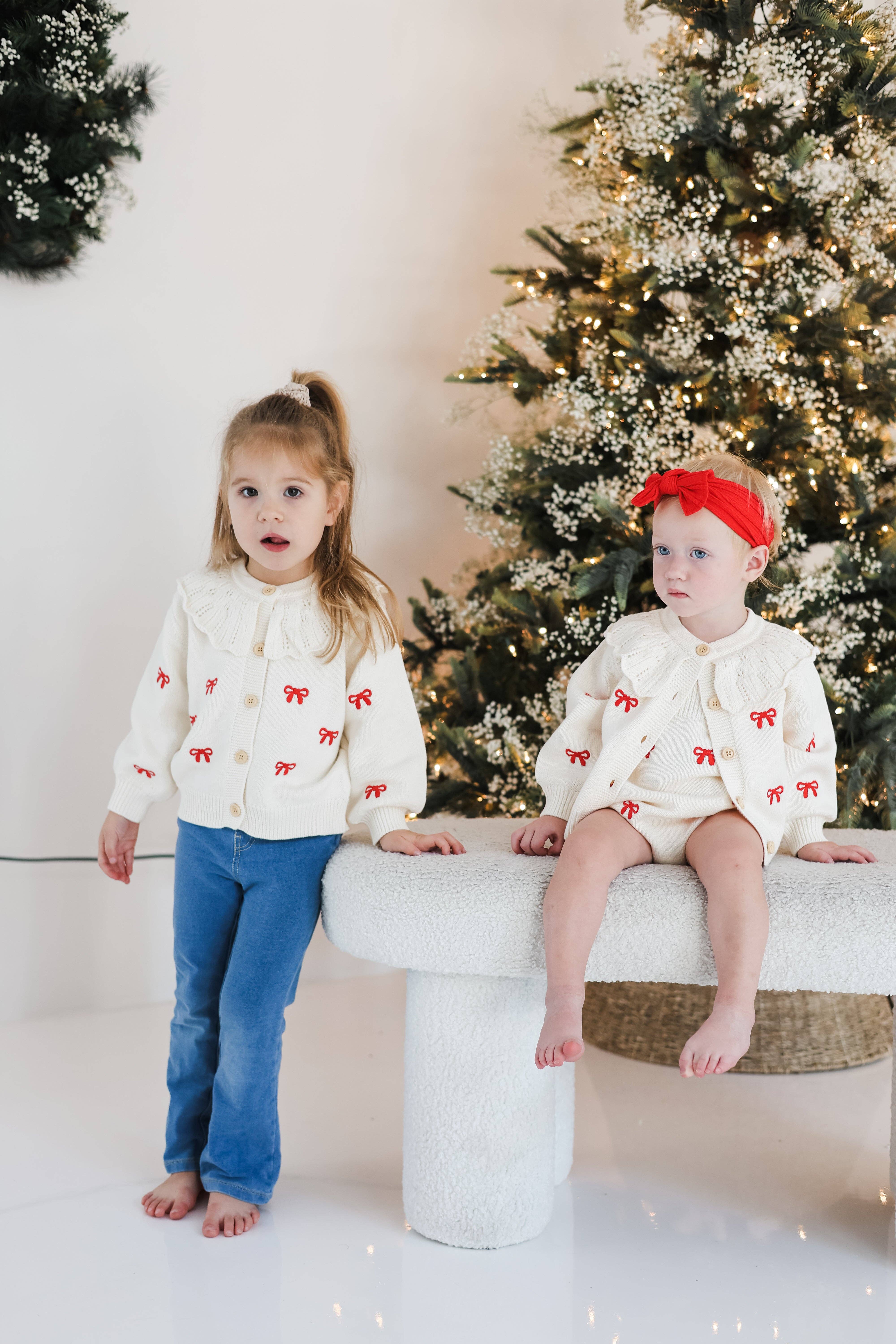 Celebrate Your Tribe - Wholesale Cardigan - Baby - Red Bow Cardigan6