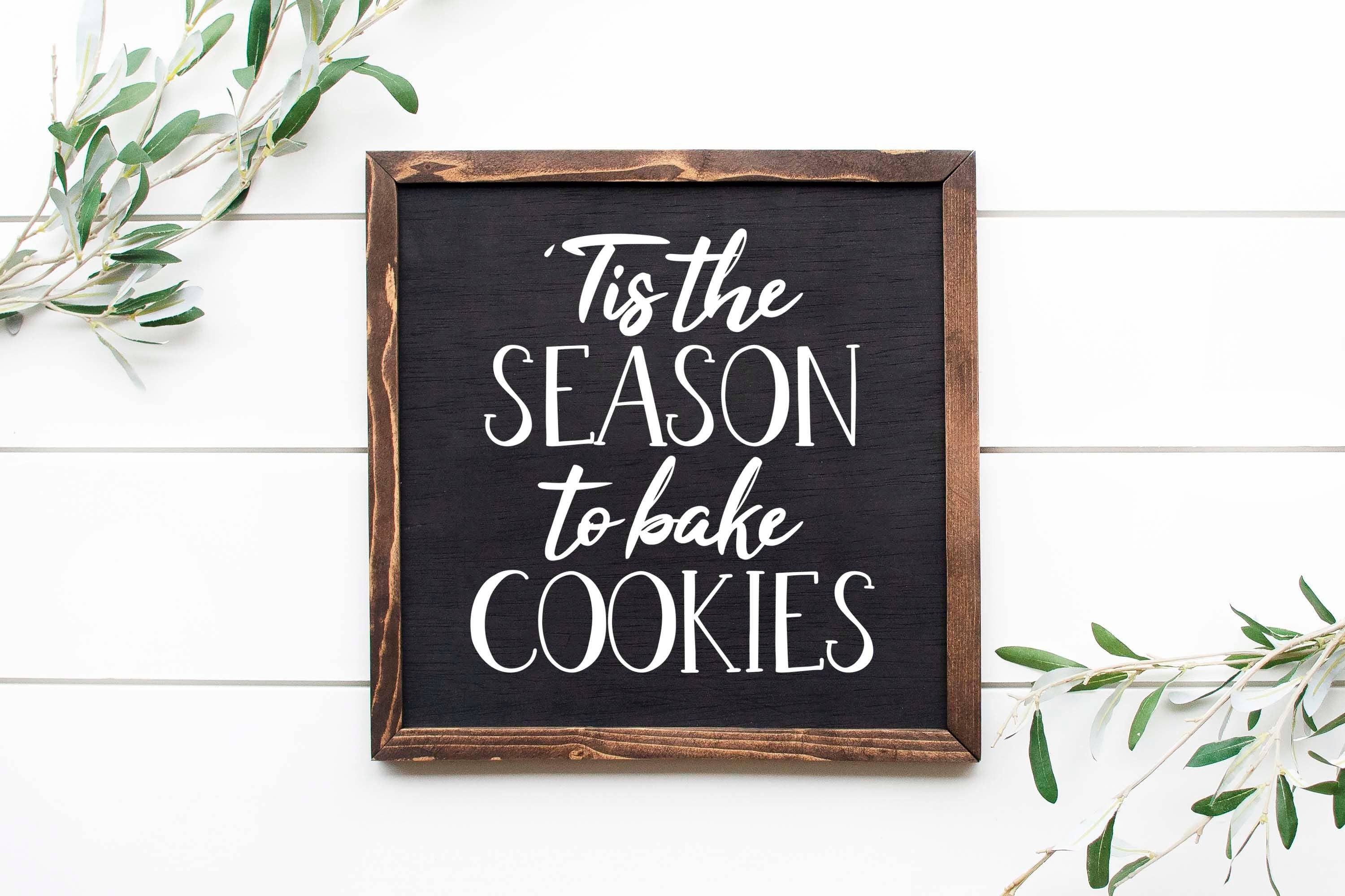 Rising Tide Vintage - Wholesale Sign - Tis The Season To Bake Cookies Wooden Sign Christmas Decor1