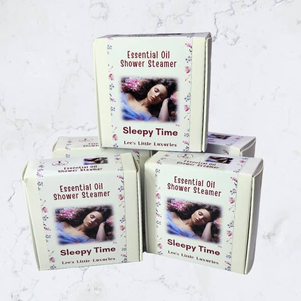 Sleepy Time Essential Oil Shower Steamers for wholesale by Lee's Little Luxuries
