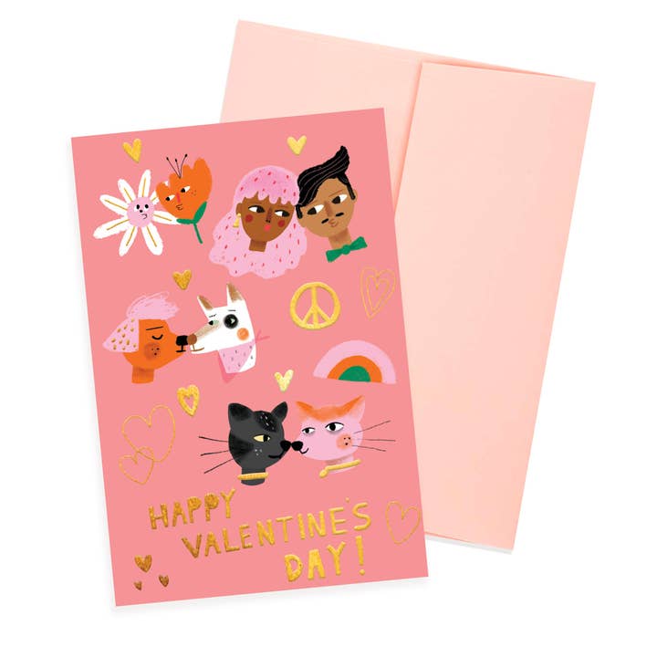 KISS FACES - Cartão de São Valentim por atacado de Carolyn Suzuki