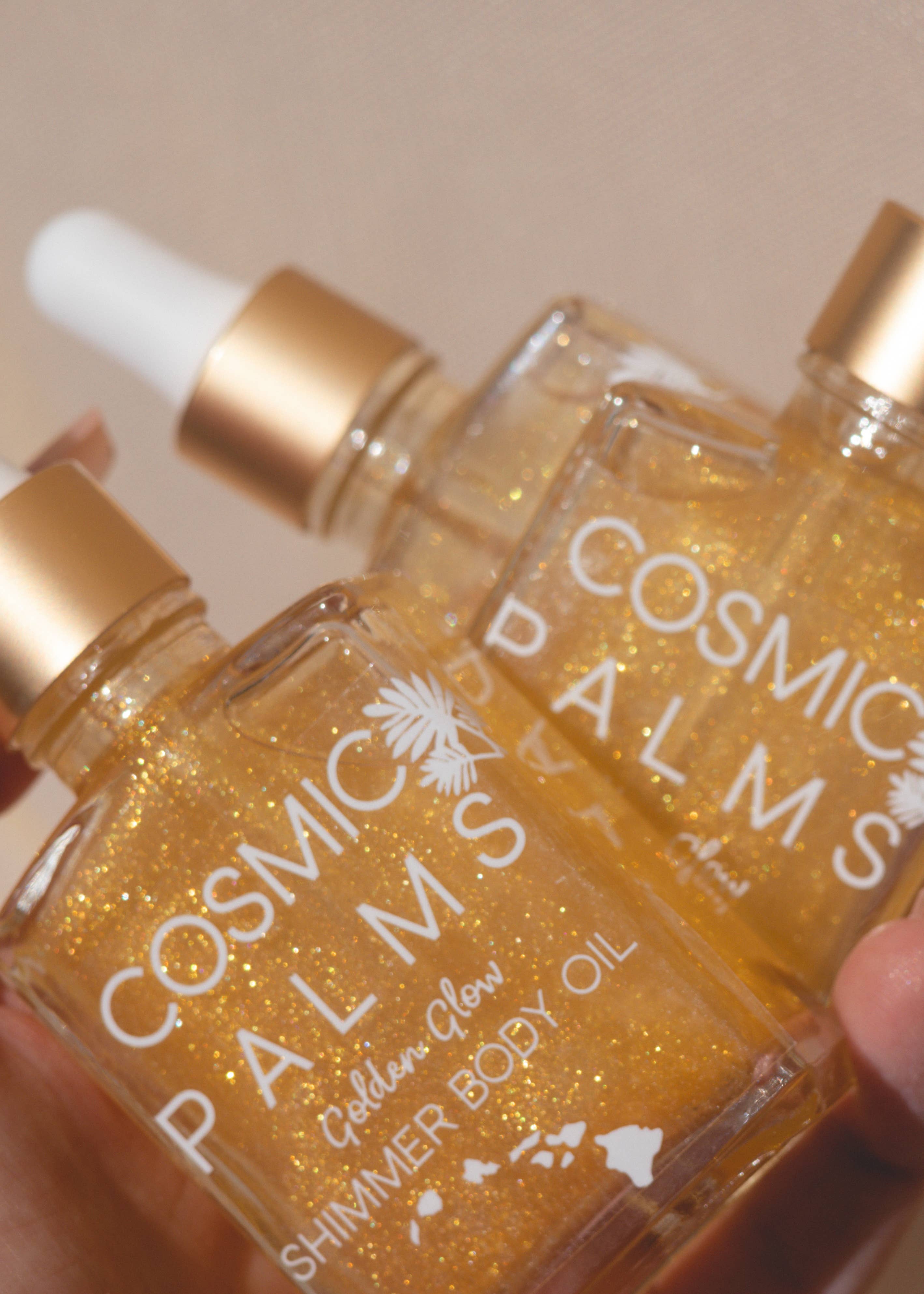 Cosmic Palms - Wholesale Bath/Body Oil - Golden Glow Shimmer Body Oil 1 oz2