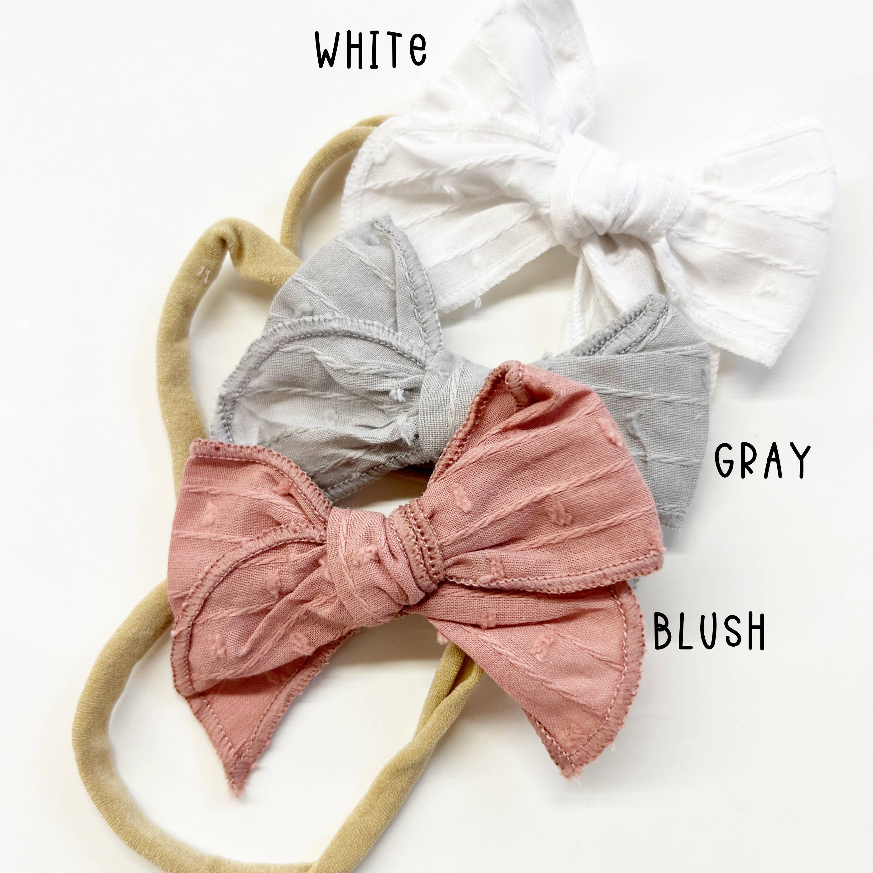 Golden Dot Lane - Wholesale Hair Bow - Kids - Lightweight Cotton Swiss Dotted Hair Bow1