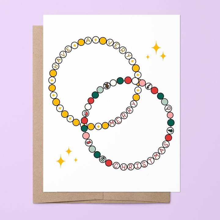 Vriendschapsarmband kerstkaart voor wholesale door MangoIllustrated