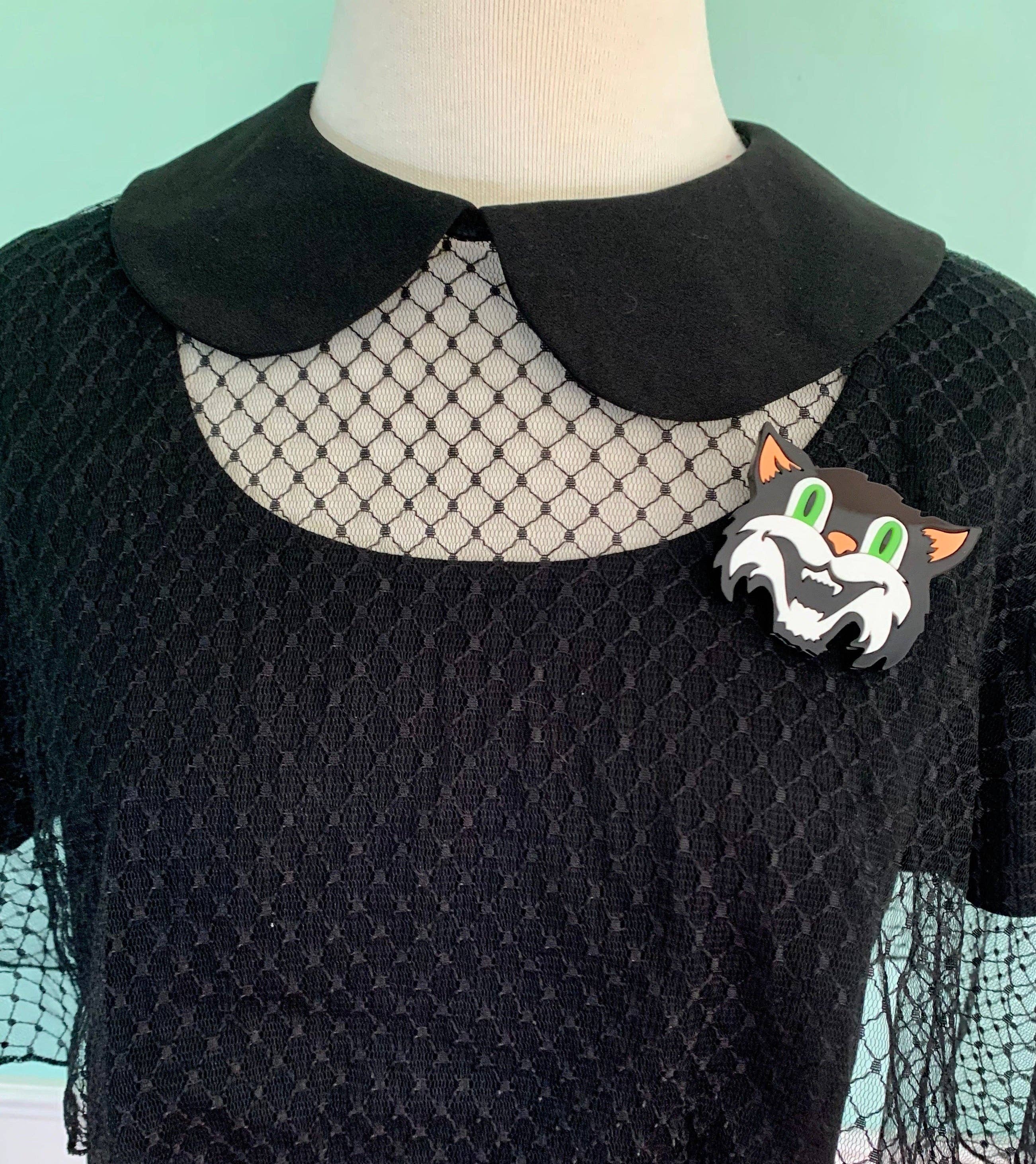 Birdie Bananas - Wholesale Brooch - Halloween Cat Brooch3