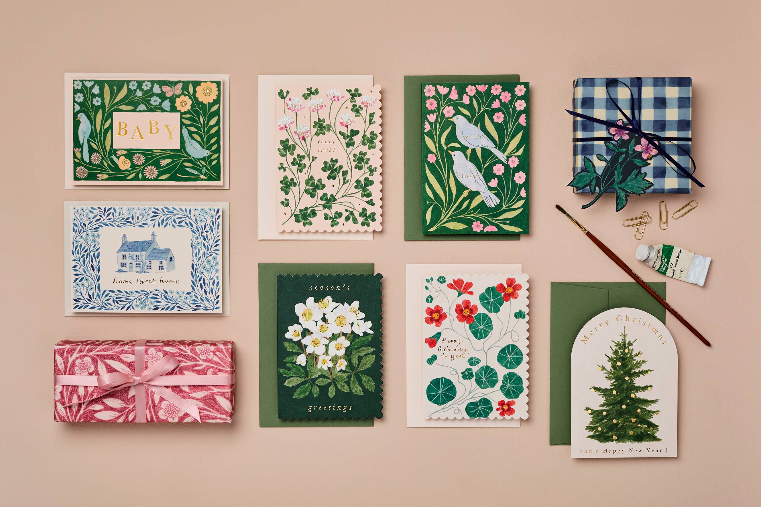 Wanderlust Paper Co - Wholesale Season’s Greetings card - Hellebore 'Season's Greetings' Card 1
