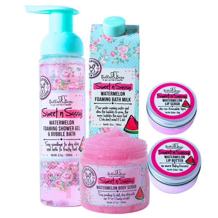 Bella & Bear - Wholesale Bath & Body Set - Sweet 'n' Sassy Mega Watermelon Bath & Body Large Gift Set