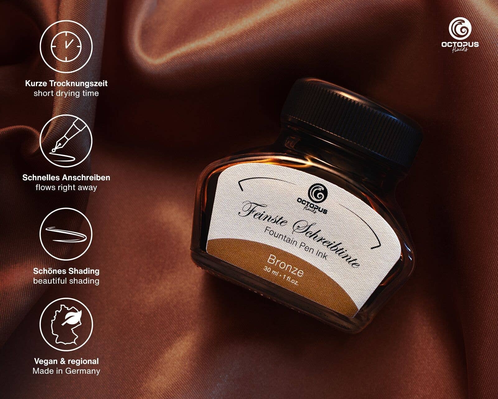 Octopus Concept GmbH - Venta al por mayor Tinta de escribir - Tinta de escritura bronce 30 ml1