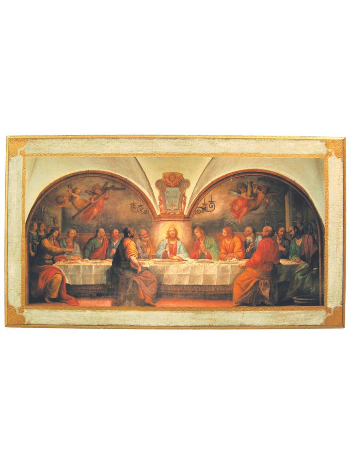 Last Supper (Rosselli) Florentine Plaque 31x17" for wholesale by Goldscheider of Vienna
