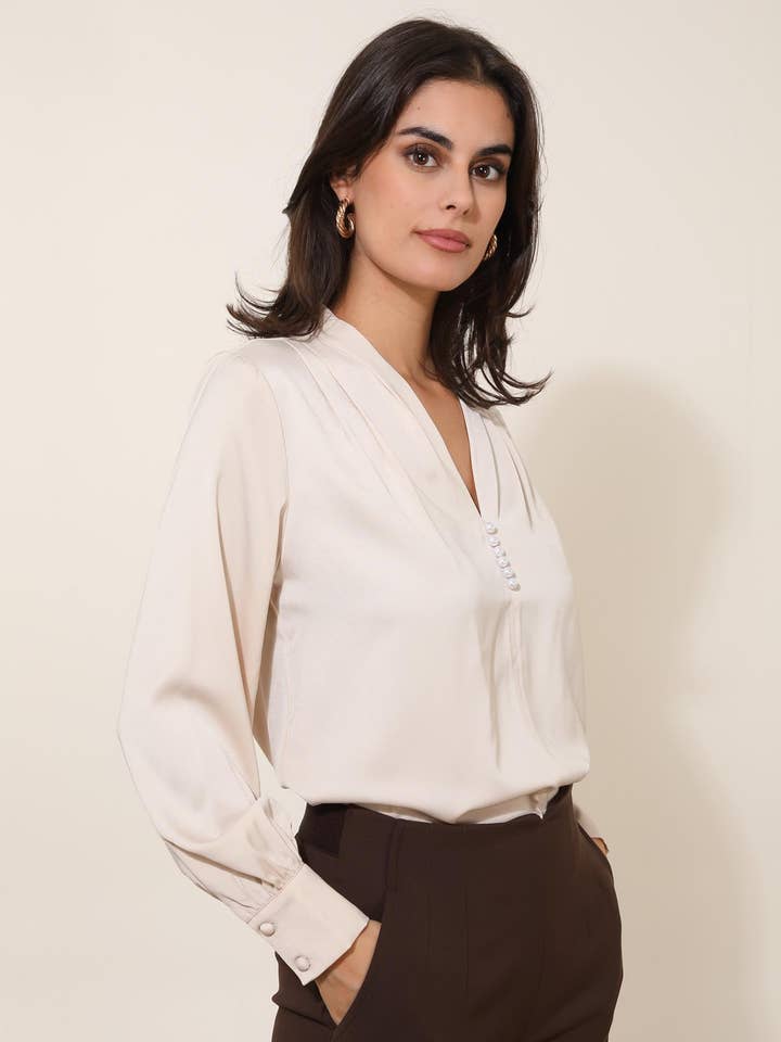 LULUMARY - Vendita all'ingrosso Camicetta - Donna - Blusa satinata H6721