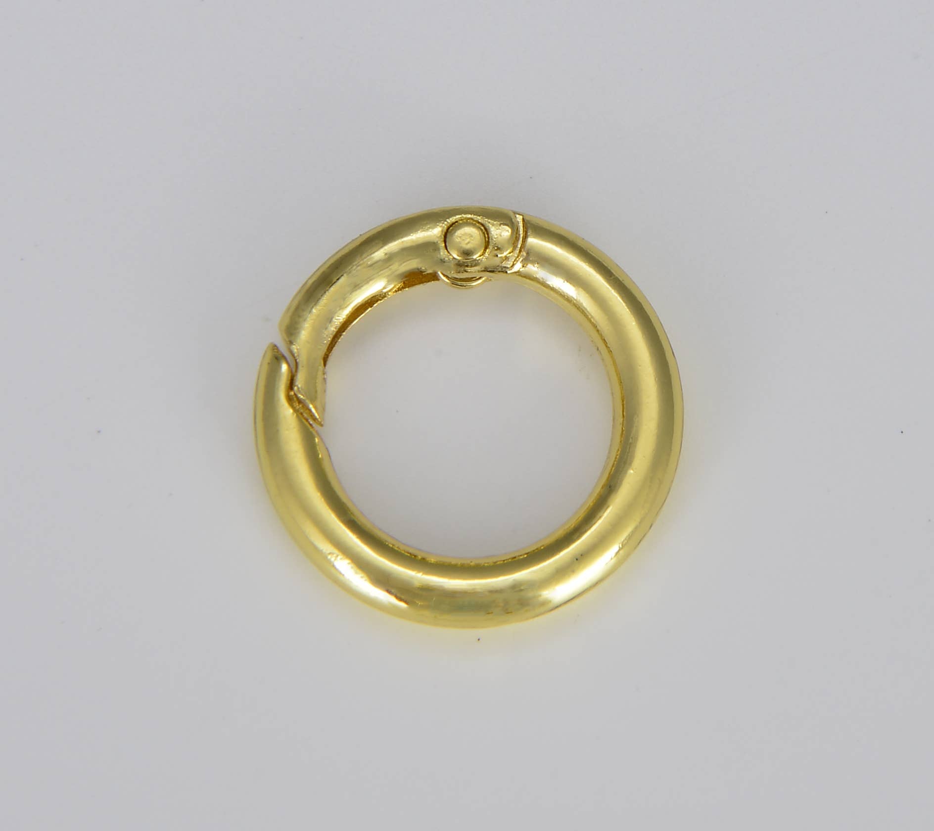 Beads Creation – wholesale Band/stacked ring – Gold Filled Spring Gate Ring, Push Gate ring, CL4994