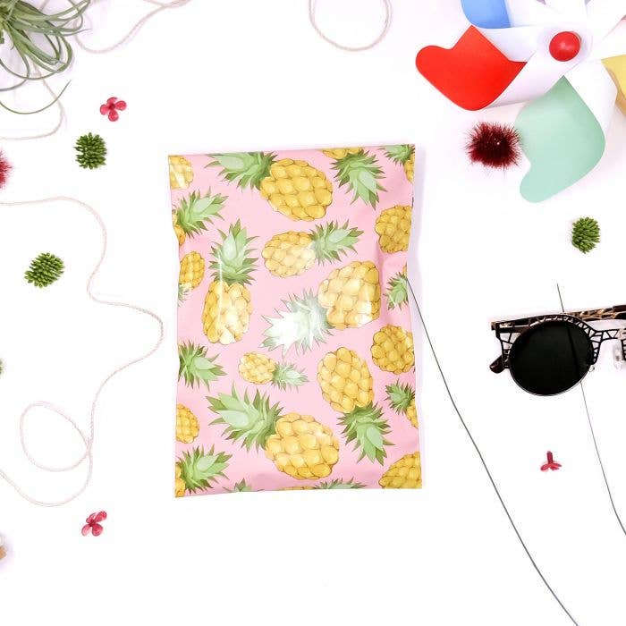 Pineapple Poly Mailers 6x9 for wholesale by Lucky Avocado