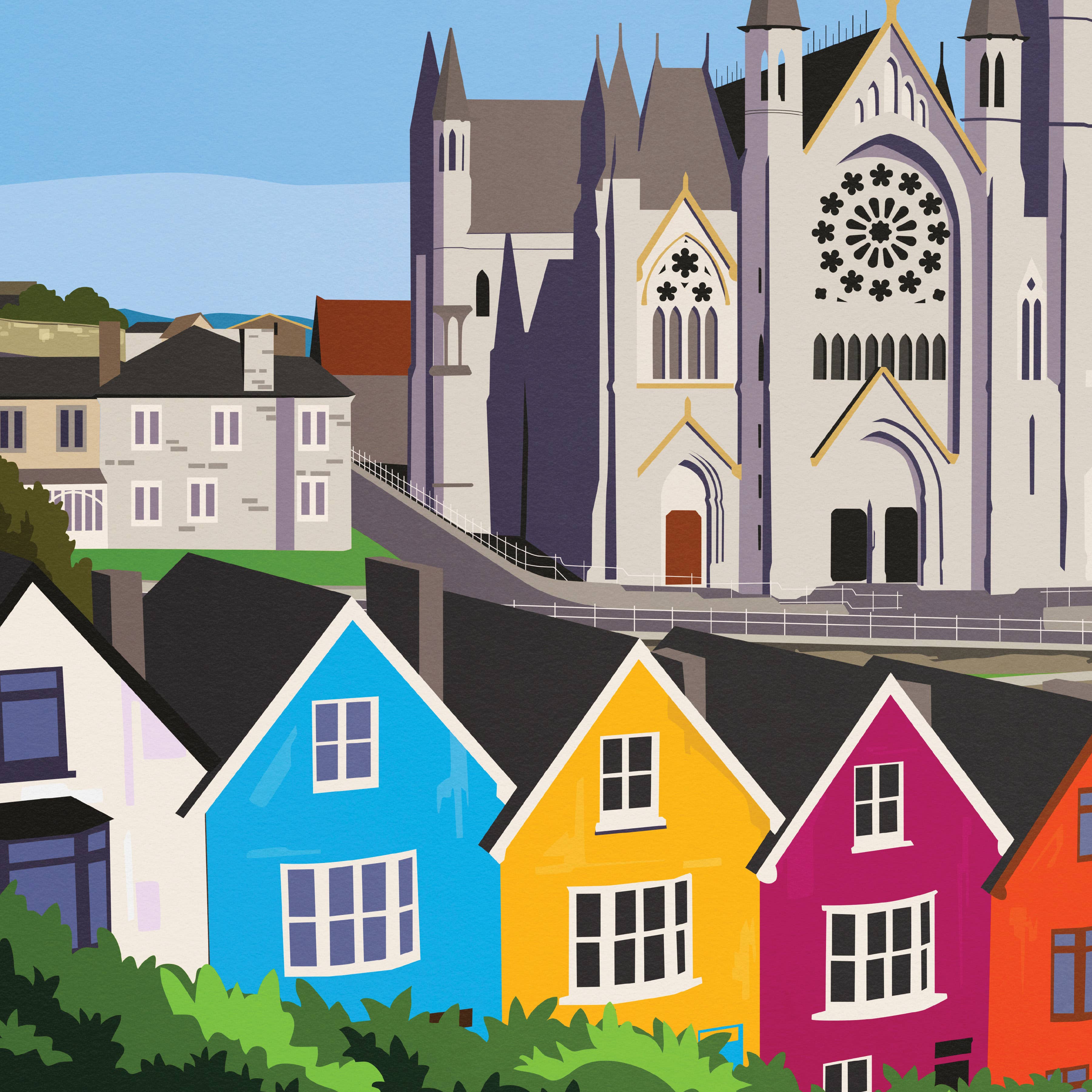 Printagonist – wholesale Art print – Cobh Print featuring St. Colman's Cathedral - Co Cork3