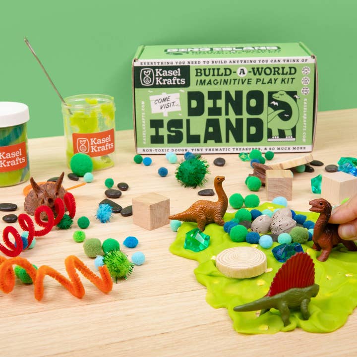 Build a World Imaginary Play Kit - Dino Island for wholesale by Kasel Krafts