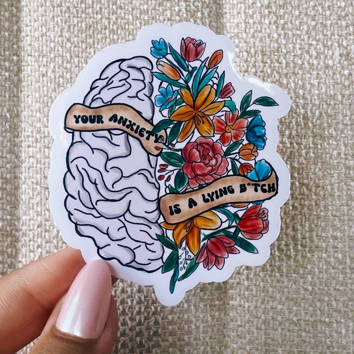 Deine Angst ist ein lügender Aufkleber für den Großhandel von Kaela Milan Design Co