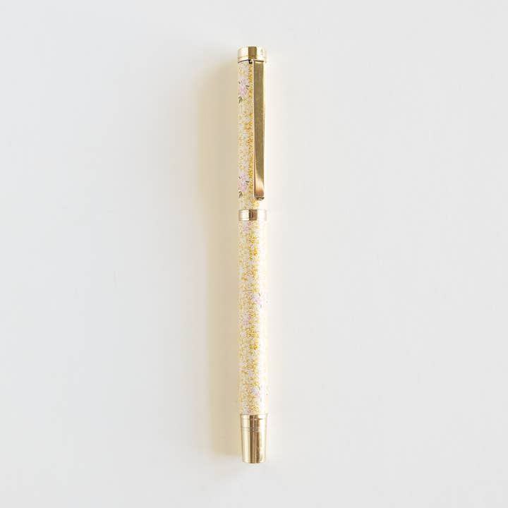 Pen + Pillar - Wholesale Pen - Floral Metal Ballpoint Pen - Refillable, Gold | Vine+Bloom0
