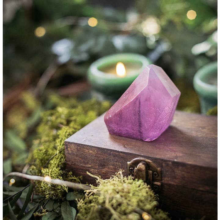 Costurero Real - Wholesale Bar Soap - Amethyst Crystal Soap Handmade purple geode jasmine scent4