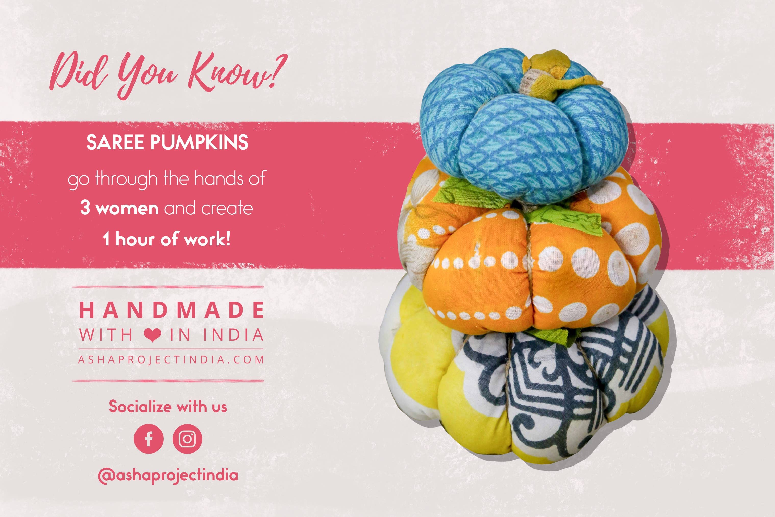 Asha Project - Vente Décorations de table - Saree Citrouille | Grand10