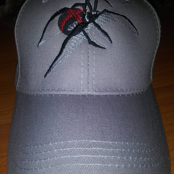Black Widow Spider Embroidered Hat/Cap Back Buckle for wholesale by Holiday Traditions