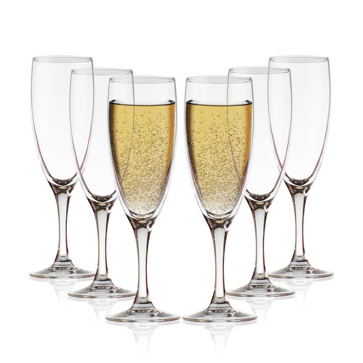 Portofino International Trading, USA - Wholesale Champagne Flute - Glass Champagne Flutes - 5.5 fl oz10