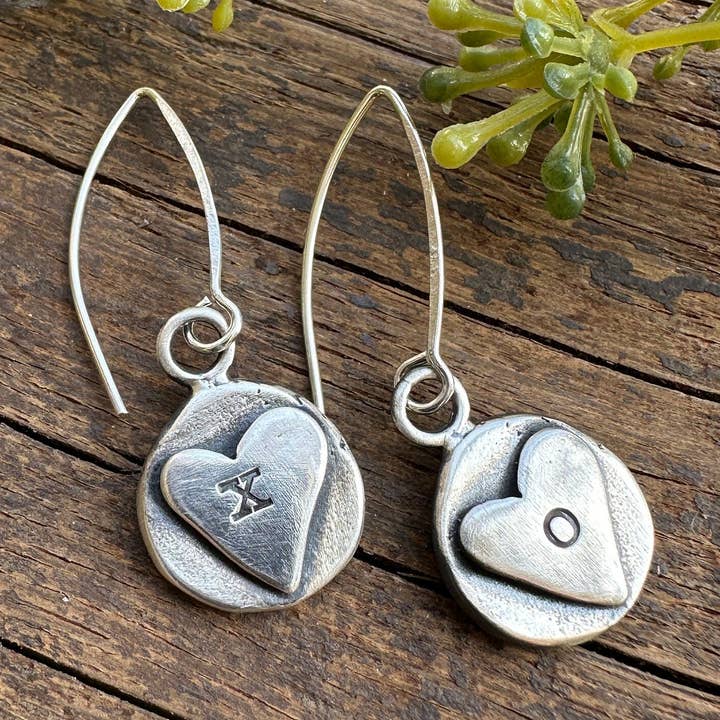 Love Letters Heart Sterling Silver Earrings by iNk Jewelry for wholesale by iNk Jewelry