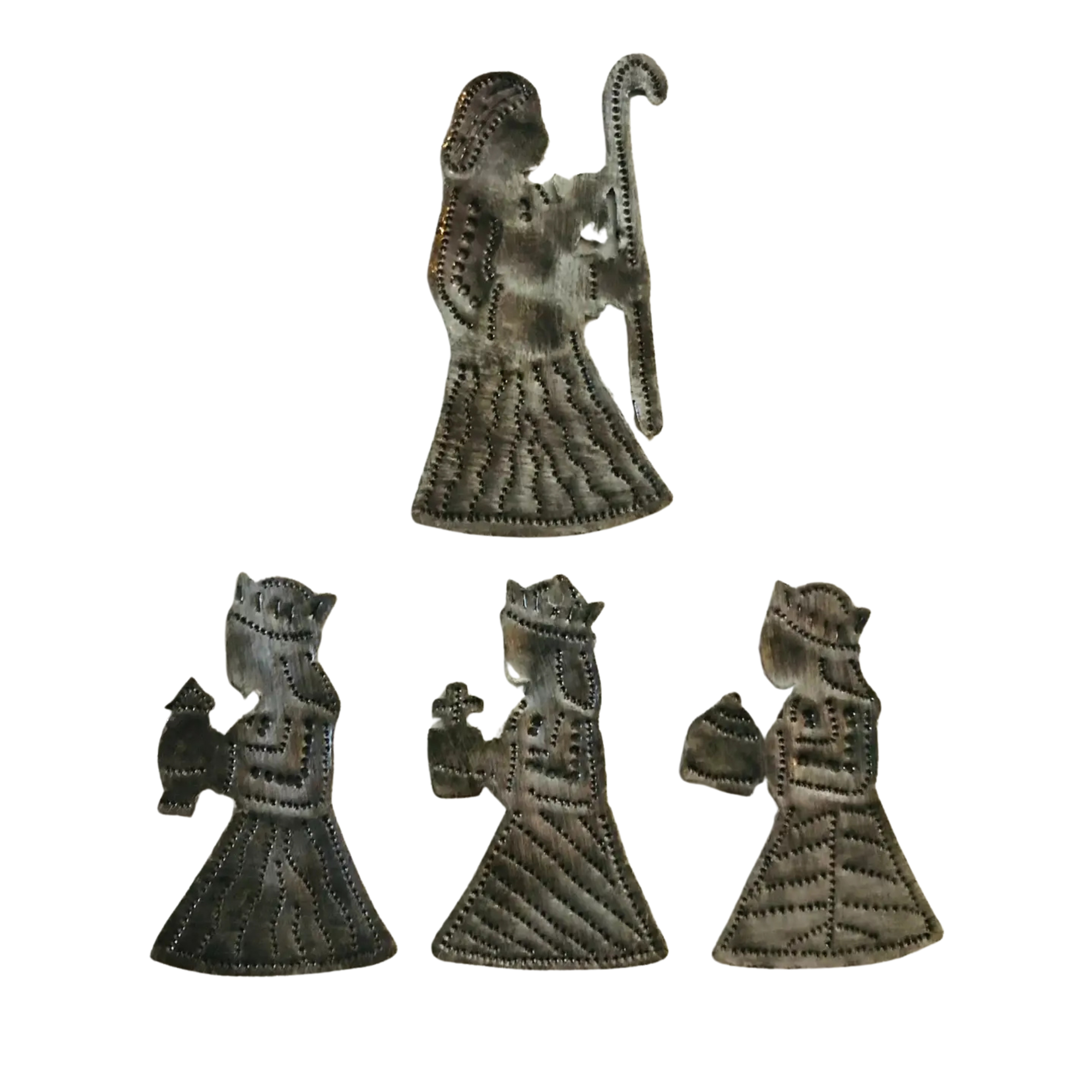 Beautifully Made Fair Trade - Wholesale Ornament Set - Haiti | 4 PCS Set (Wise Men/Shepherd)1