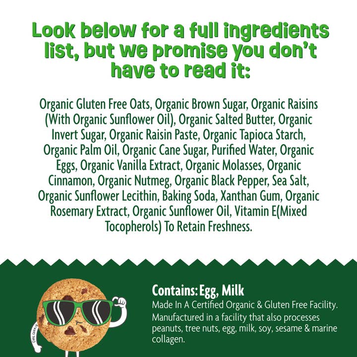 Steve & Andy's Organics - Wholesale Cookie - Oatmeal Raisin Cookies4