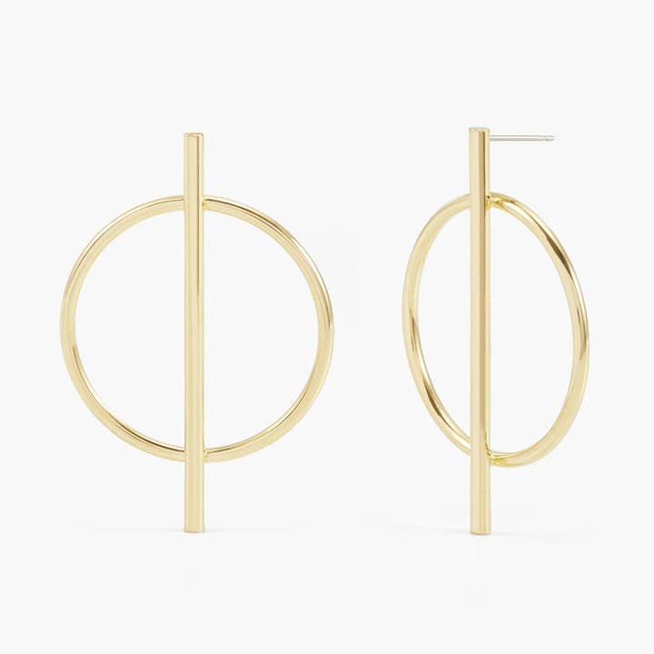 Piper Long Bar Hoops for wholesale by Brook & York