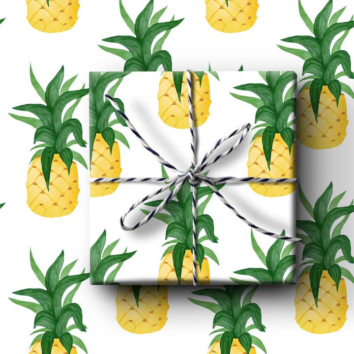 k.Patricia Designs - Wholesale Wrapping Paper Roll - Pineapple Wrapping Paper0