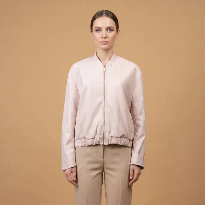 Cazadora cuello mao bajo elástico – TDM92925-2 para venta al por mayor de Cecile Wang