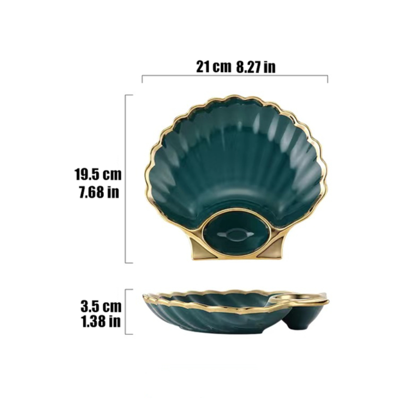 Homerely (We Cover All Import Duties) - Wholesale Dinner Plate - 8 inch Shell Ceramic Dinner Plate0