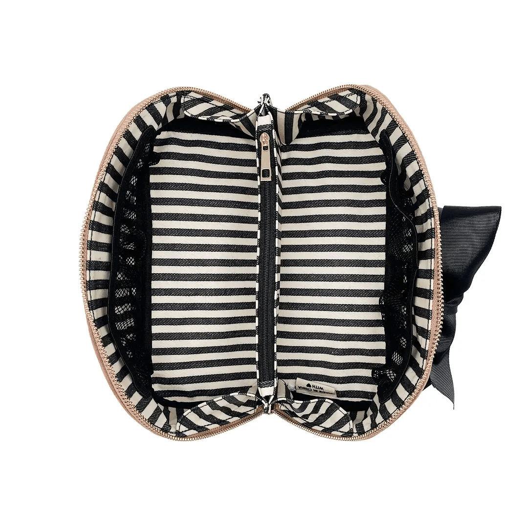 Bag-All – Engroshandel Kosmetiktaske – Accordion Box Makeup & Toiletry i pink velour6