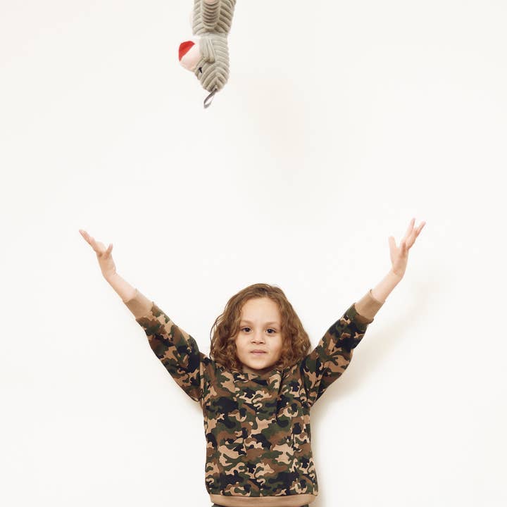 Toddler Sweatshirt Boys Crewneck Sweatshirt, Fleece Cotton, Camo for wholesale by Mini Wardrobes