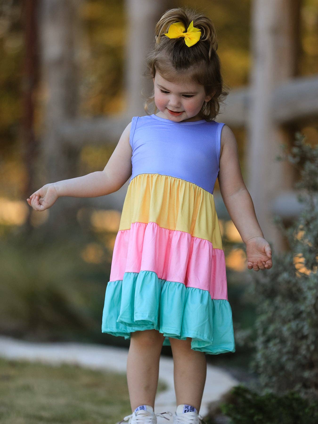 Rylee Faith Designs - Wholesale Dress Set - Baby - Rainbow Star Colorful 3-Piece Dress Set13