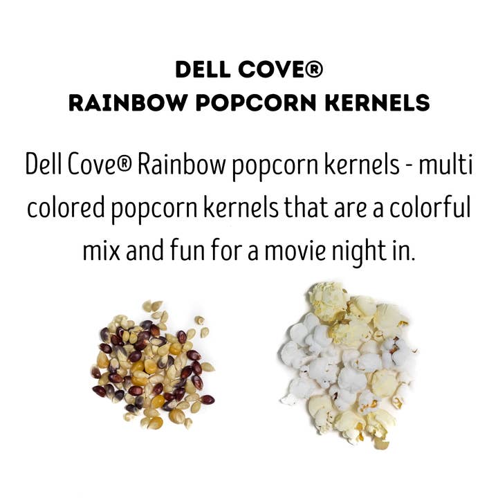 Dell Cove Spices & More Co. - Wholesale Popcorn kernels - Rainbow Popcorn Kernels - 5 pound & 25 pound bulk boxes3