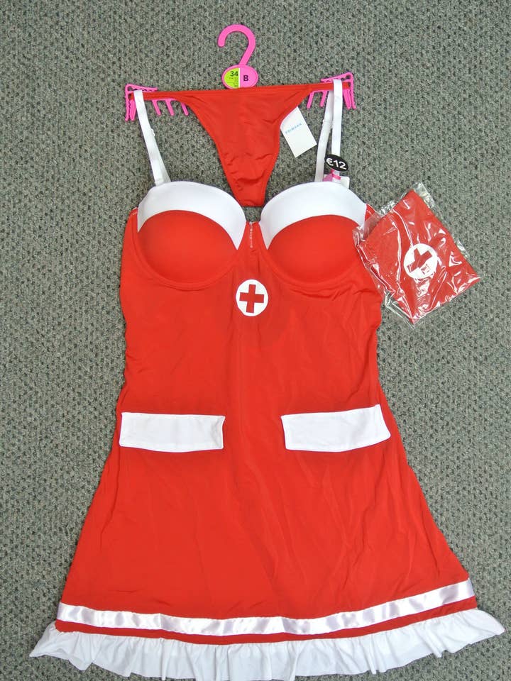 Lovely Lies - Wholesale Costume - Women's - Sexy Red / White Nurse Cosplay Costume0