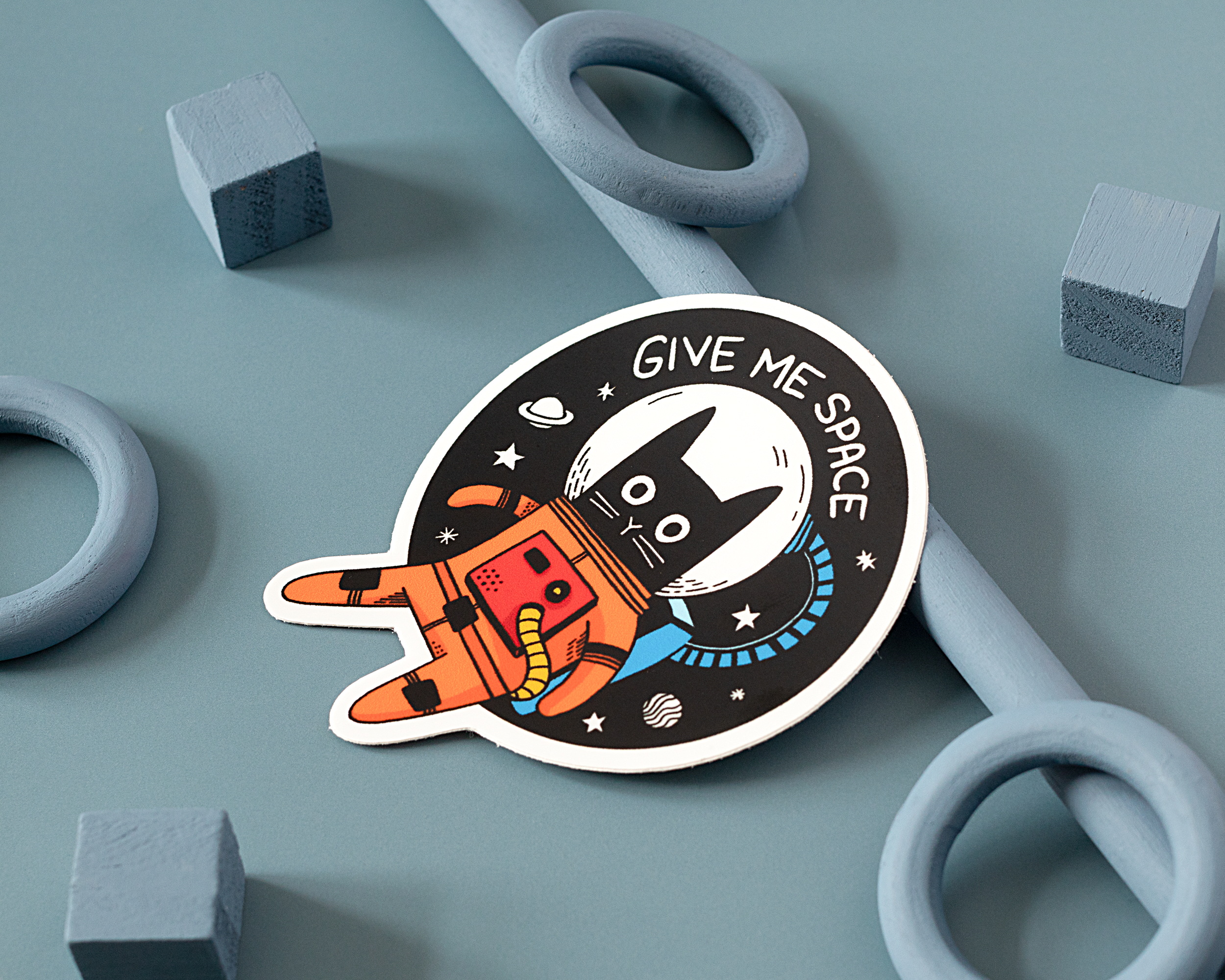 RippleSplash Studio – Engroshandel Klistermærke – Giv mig plads kat vinyl klistermærke3