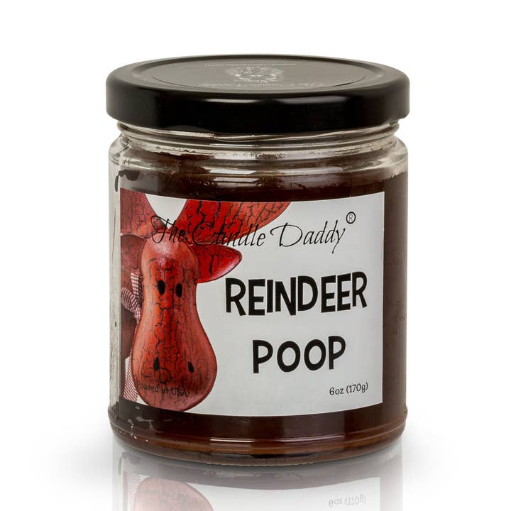 The Candle Daddy - Wholesale Jar/Filled Candle - Reindeer Poop Holiday Candle - Funny Christmas Coffee Candle