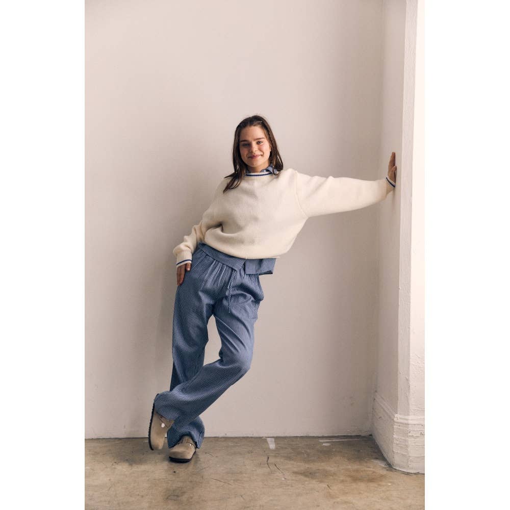 The Blank Lab - Wholesale Knit Sweater - Women's - CONTRAST COLOR SWEATHER TOP (AAB580)3